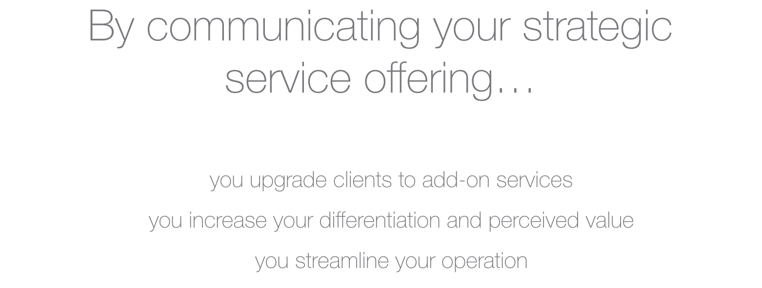 communicate your strategic IT service offering